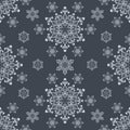 Abstract seamless snowflakes background Royalty Free Stock Photo