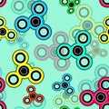 Abstract seamless spinner pattern green