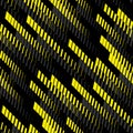Abstract seamless sport pattern with lines, halftone stripes. Yellow and black