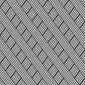 Abstract seamless stripped pattern. Parallel diagonal intersecting lines of different thickness