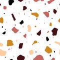 Abstract Seamless stylized colored Terrazzo tiles pattern