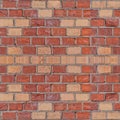 Seamless photo pattern of red broken bricks rhombus Royalty Free Stock Photo