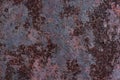 Abstract seamless texture of rusted weathered metal. Surface with many holes. Copy space for your text. Royalty Free Stock Photo