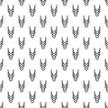 Abstract Seamless V shaping Curvey Pattern Repeated Design On White Background