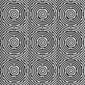 Abstract seamless vector geometric pattern. Optical illusion of rotation.
