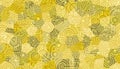 Abstract seamless vector pattern. Background texture. Mechanic, technical motif. Bolts, gears, cogs.  Yellow, military green and w Royalty Free Stock Photo