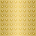 Abstract seamless vector pattern with white hearts on a gold foil background. Royalty Free Stock Photo