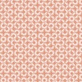 Abstract seamless vector pattern with white daisy petals on orange background.