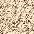 Abstract seamless vintage hand write pattern