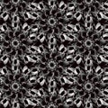 Abstract Seamless White Black Pattern Ornamental background