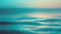 Abstract Seascape Background with Calm Water and Ambient Glow in Blue and Turquoise Gradient. Royalty Free Stock Photo