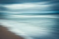Abstract seascape. Blue hour on the beach. Royalty Free Stock Photo