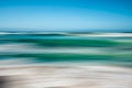 Abstract seascape with blurred panning motion, blue and turquoise colors Royalty Free Stock Photo