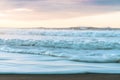 Stormy ocean waves and cloudy sky background, abstract Royalty Free Stock Photo