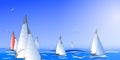 Abstract seascape simulating the regatta.Vector Royalty Free Stock Photo