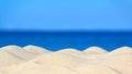 Abstract seascape tropical beach background, blur bokeh light of calm sea and sky Royalty Free Stock Photo