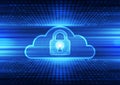 Abstract security cloud technology background. Illustration Vector