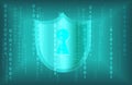 Abstract security key cyber digital data technology network background Royalty Free Stock Photo