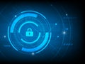 Abstract security log key digital technology background, futuristic structure elements concept background