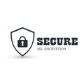 Abstract security vector icon illustration. Shield security icon. Lock security icon. Royalty Free Stock Photo