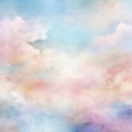 Abstract Serene Landscape in Soft Art Style