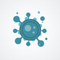 Abstract set with bacterial virus icon. Isolated vector illustration. 3d vector illustration. Virus abstract background Royalty Free Stock Photo