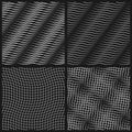 Abstract set of wavy seamless pattern, background. Fashion wave texture.Geometric monochrome template. Graphic style for wa Royalty Free Stock Photo