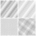Abstract set of wavy seamless pattern, vector background. Fashion wave texture. Geometric monochrome template. Graphic style for w Royalty Free Stock Photo
