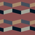 Abstract shade block horizontal seamless pattern