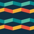 Abstract shade block horizontal seamless pattern