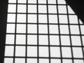 Abstract shadow of grid pattern on wall Royalty Free Stock Photo