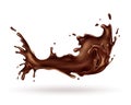Abstract shape of chocolate splash Royalty Free Stock Photo
