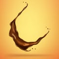 Abstract shape of chocolate splash. Royalty Free Stock Photo