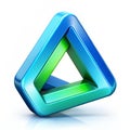 Abstract shape 3D icon isolated Royalty Free Stock Photo