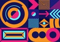 Abstract shape design background. Geometric block elements. Puzzle game