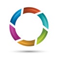 Abstract shape, infinite loop icon. Infographic example Royalty Free Stock Photo