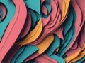 Abstract shape vivid colourfull wallpaper in pastel colors. Ai Generated Royalty Free Stock Photo