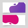 Abstract shapes element design liquid fluid vector for brochure cards horizontal template background, flyers leaflet