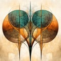 Abstract Shapes In Mandy Disher Style: Symmetry, Art Nouveau, And Ecological Art