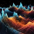 Abstract shapes and patterns to convey amplitude variations Royalty Free Stock Photo