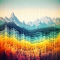 Abstract shapes and patterns to convey amplitude variations Royalty Free Stock Photo