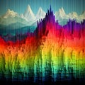 Abstract shapes and patterns to convey amplitude variations Royalty Free Stock Photo