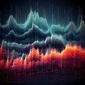 Abstract shapes and patterns to convey amplitude variations Royalty Free Stock Photo