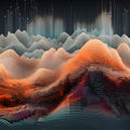 Abstract shapes and patterns to convey amplitude variations Royalty Free Stock Photo
