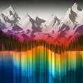 Abstract shapes and patterns to convey amplitude variations Royalty Free Stock Photo