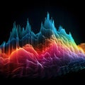Abstract shapes and patterns to convey amplitude variations Royalty Free Stock Photo