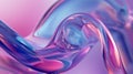 Abstract shapes in a purple and blue gradient, fluid glasslike forms on a pink background, glossy finish, high resolution, Royalty Free Stock Photo
