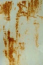 Abstract shapes of rust streaks on a painted metal