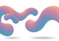 Abstract shapes with smooth, flowing curves create a dynamic composition. The Royalty Free Stock Photo