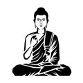 Abstract sharp edge buddha Meditation vector design